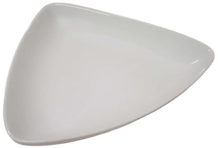 Plato Triangular Hondo Porcelana Blanco