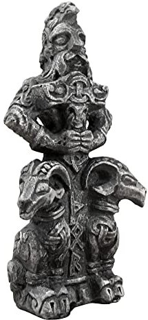 Dryad Design Thor Figur – nordischer Wikingergott des Donners, Statue, Heimdekoration, 11,4 cm hoch (Stein-Finish)