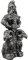 Dryad Design Thor Figur – nordischer Wikingergott des Donners, Statue, Heimdekoration, 11,4 cm hoch (Stein-Finish)