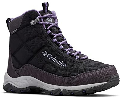 Columbia Firecamp Boot wasserdichte Schneestiefel für Damen, Schwarz (Black x Plum Purple), 38 EU, 38 EU