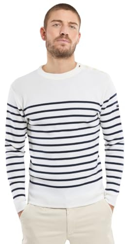 Armor Lux Herren 75953 Pullover, Mehrfarbig (Milk/Navire 6rl), X-Small