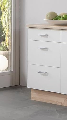 Topfschrank 50 SONEA Weiss/Sonoma Eiche