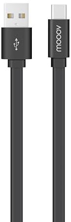 Metronic mooov 732059 Flat USB-A/USB-C Data and Charge Cable Black 2 M