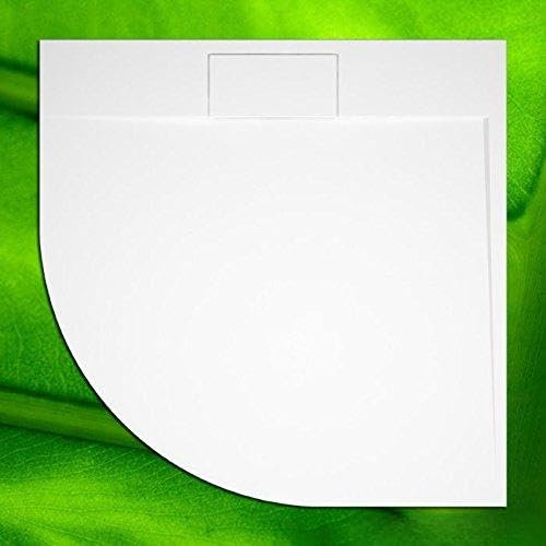 R 55 Quadrant Shower Tray 90 x 90 cm Mineral Cast Basin 90 x 90 x 1.8 cm White