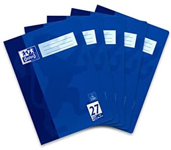 Oxford Schulheft A4, 16 Blatt, Lineatur 27, liniert, 5 Stück
