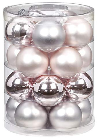 Inge-Glas Christbaumkugeln | Weihnachtskugeln aus Glas | Verschiedene Kugeldosen in vielen Farben | Kugeln Weihnachten Weihnachtsbaum (Soft Simplicity, 20 Weihnachtskugeln 6cm)