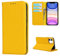 Copmob Phone Case iPhone 11,Flip Genuine Leather Wallet Case,[4 Slots][Magnetic closure][With Lanyard],Protective Cover Case for iPhone 11 - Yellow
