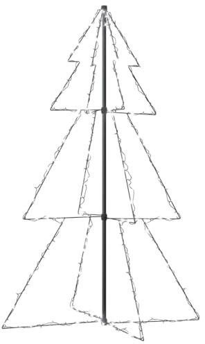 vidaXL Arbre de Noël Cône 240 LED d'Intérieur/d'Extérieur Sapin Décoration Ornement Jardin Patio Arrière-cour Salon 98x150 cm