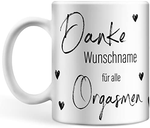 Taza personalizada con nombre, gracias nombre para todos los orgasmos, regalo de San Valentín para él y ella, taza de café de cerámica