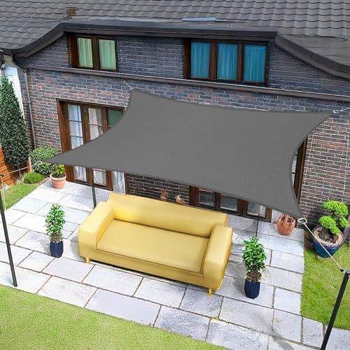 Sunnylaxx 2x2m Impermeable Toldo Vela de Sombra, Cuadrado Grafito Toldos Exterior Terraza Protección Rayos UV para Exteriores, Pergola, Jardín,Terrazas