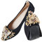 MACHSWON Womens Folding Pumps Roll up Wedding Dress Shoes Foldable Bling Ballet Flats with Beautiful Rhinestone Portable Ladies Slip On Loafers(Black-1, Size 6)