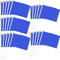 50 Packs Plain Blue Hand-hold Mini Flag Solid Color DIY Graffiti Banner Referee Flag Party Parade Celebration Sports Kindergarten School Events Festival Outdoor Decoration 14 * 21cm/5.5 * 8.2in
