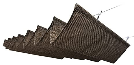 ACiyD Markisen-Überdachung, Garten-Wellen-Schatten-Überdachung im Freien, klappbare Rutsche, Anti-UV-Markise für Terrassenüberdachungen, Pavillons, (Color : Brown, Size : 1x5M) (Brown 3X6M)