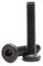 binifiMux 20 tornillos hexagonales negros de 1/4-20 x 1/2 pulgadas para muebles, silla, mesa, escritorio, cuna, cama, rosca completa