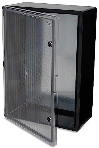 BOXEXPERT® Verteilerkasten außen wasserdicht [ABS Kunststoff IP65 Gehäuse inkl. Sichttür] schwarz (Serie Fleet) 700x500x250mm | Schaltschrank außen | Wandschrank | Industriegehäuse | Leergehäuse