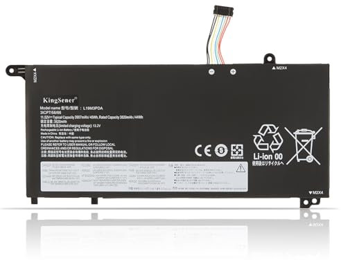 KingSener L19M3PDA L19L3PDA L19C3PDA Batterie pour Lenovo ThinkBook 14 15 G2 ITL are G3 ACL ITL G4 ABA SB10Z21208 SB10Z21203 5B10Z21197 5B10Z21210 5B10Z21202 45Wh/3907mAh