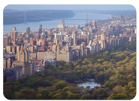 Fabulous Platzdeckchen aus Kork, Luftbild des Central Park und der Golden Gate Bridge New York, groß, 39,5 x 28,5 cm