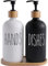 Roysmart Glas Seifenspender Set, 500ml Seifenspender Glas mit Tablett Spülmittelspender Shampoo Spender Soap Dispenser, Shampoo Lotion Handseifenspender für Küche Arbeitsplatte