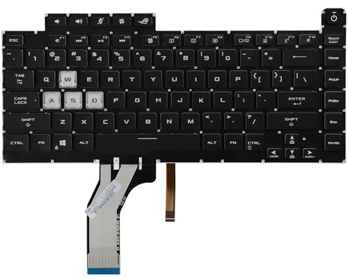 Tastiera di ricambio con retroilluminazione colorata per ASUS ROG Strix G531 G531GT G531GD G531GU G531GV G531GW G512L G512LV G512LW GL531 G532 S5D Series Laptop US Layout Retroilluminazione (WASD