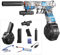 Splatter Ball Gun Automatic, Gel Ball Blaster Gun Full-auto and semi-auto with Goggles, Long Range Blowback Pistol for Shooting Team Games Outdoor Activities Ages 8+ (Blue)