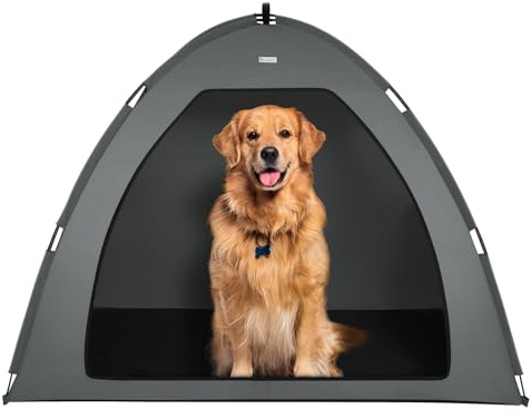 Graues extra großes Katzen- und Hundezelt, wasserdicht, waschbar, für drinnen und draußen, Höhlennestbett