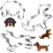 Yaryang 3er Set Hund Keksausstecher Ausstechformen aus Edelstahl Dackel Geschenke Hund Ausstecher zum Backen für Hunde Kekse oder Leckerlis Hundekekse Deko(Dackel, Hundekopf, Dackelsitzhaltung)