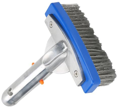 Brosse en Acier sans Acier pour Piscine de 5,5 Pouces, équipement de Nettoyage des Murs de Sol d'étang de Spa, Accessoire Multifonctionnel pour Un Usage Domestique