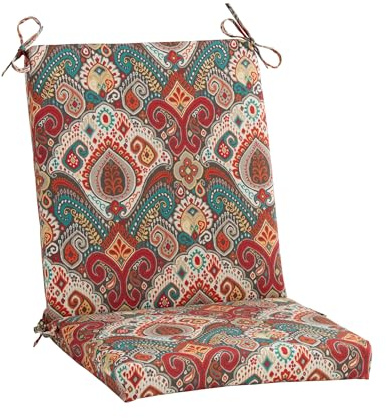 Greendale Home Fashions Outdoor High Back Dining Chair Pad, Painted Desert