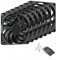 Compact Ultra-Thin PWM 80mm Temperature Controlled Computer Case Fan 10mm Thick PC Cooling Fan(7 Fans and Hub)