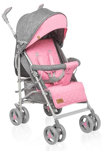 LIONELO Stroller IRMA Lightweight & Foldable Pram for Baby up to 3 Years Old, Lie-Flat Function, 5-Point Harness, Large 6-inch Wheels, Mosquito Net, Large Basket and Hood, Rotating Handles, Pushchair