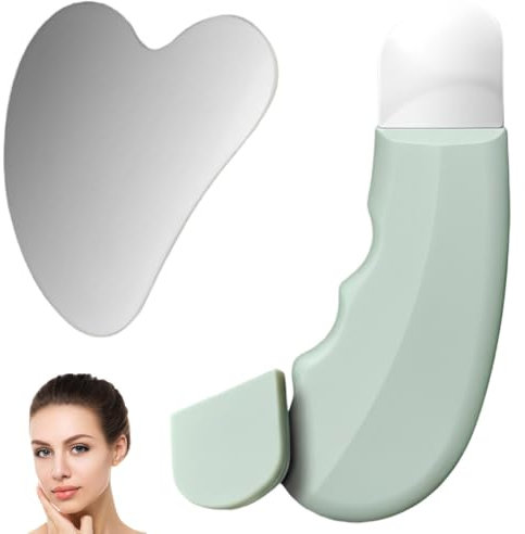 ZUWIJEQ 2 Piezas Blackhead Remover,Herramienta Raspadora de Piel para Rostro,Herramienta para Eliminar Puntos Negros para Rostro,Herramienta de Limpieza Facial Profunda para Mujeres y Hombres