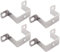 4 staffe a U in acciaio inossidabile resistente, morsetti quadrati da 5 cm, design a doppio foro per uso interno ed esterno, staffe per barriera per porte