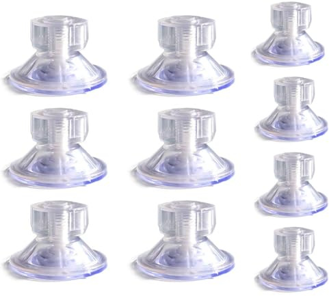 Yuzita 10 Pack 45mm Heavy Duty PVC Suction Cup, Limpets For RV Van Camper Side Canopy Awning Fixing Motorhome Hung Organizer Home Kitchen Bathroom,With 2pcs Bungee Cords with Balls