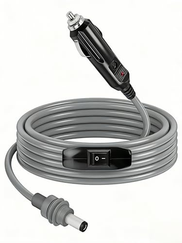 GELRHONR Star-link Mini DC5521 zu 12-24V Auto Zigarettenanzünder Adapter Netzkabel Mit ON/OFF Schwarz Schalter,18AWG DC 5,5 mm x 2,1mm DC Stromkabel Außenbereich/Wasserdicht (3M/9,84 FT)