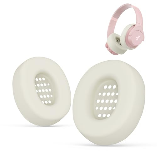 for Soundcore by Anker Q20i Ear Cushions Cover,Soft Silicone Protective Case Compatible with Anker Soundcore Q20i Headphone Earpad, Lightweight Durable Washable (Beige)