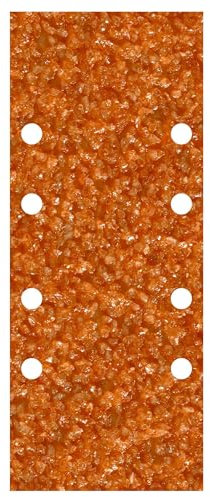 wolfcraft 5 Schleifstreifen gelocht I 1961000 I 93 x 230 mm, Körnung 40 I Robuste Schleifscheiben für Schwingschleifer für Holz oder Metall