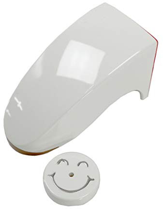 VIKROM Magnetischer Rechteckiger Weißer Kunststoff Seifenhalter mit Happy Face Magnet