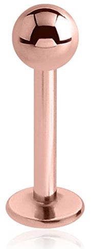 eeddoo Piercing Labret Rosé Rosegold Edelstahl Stärke: 1,0 mm Länge: 6 mm