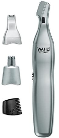 Wahl Tondeuse nez pour homme, pour sourcils, décolleté, nez et oreilles, coupe précise avec têtes interchangeables, batterie incluse – Modèle 5545-400