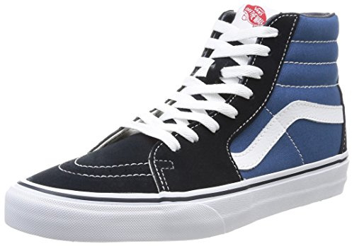 Vans Unisex U Sk8-Hi Unisex Sneakers, Navy, 16.5 US Women/15 US Men