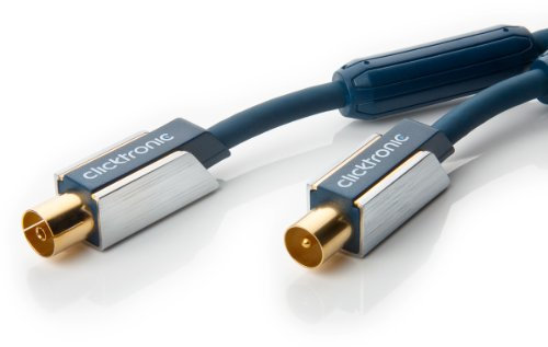 Clicktronic Advanced Antennenkabel (Koax-Stecker/Koax-Kupplung, 120 dB, 5m)