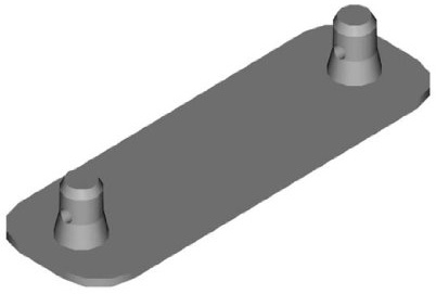 DT 32 BPM Base plate with half connectors male