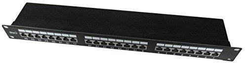 Gembird Cablexpert 1U Bucht von Anschlüsse – Beeren-Anschlüsse (Cat. 6, schwarz, 1U, EIA/TIA T568B/A, RoHS, ISO 9002, UL, 483 mm)
