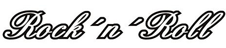 Aufkleber Rock 'n' Roll, weiß, 30x3,5cm, Art. Nr. kfz507 weiß, außenklebend für Auto, LKW, Motorrad, Moped, Mofa, Roller, Fahrzeuge, UV- und witterungsbeständig, für Waschanlagen geeignet