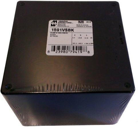 Best Price Square BPSFA1426583-1591VSBK Hammond Electronics 1591VSBK universal housing 120 x 120 x 94 ABS black 1 pc