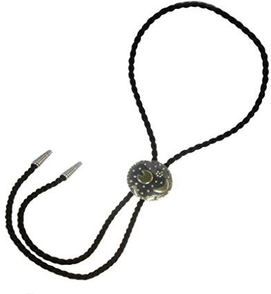 Himmelsscheibe von Nebra, Bolo Tie Bolotie Cowboykrawatte, Ø 35mm 925/- Silber mit Kordelband