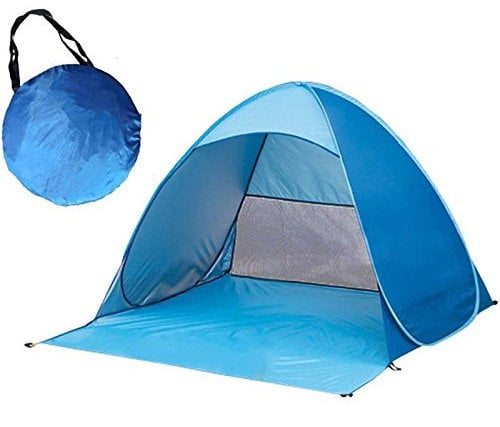 HYGRAD ® Pop Up Portable Beach Canopy Sun Shade Shelter Outdoor Garden Camping Fishing Tent Mesh UK (Blue)