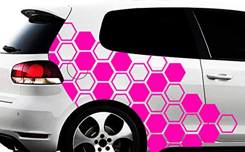 Hexagon Pixel Cyber Camouflage XXL Set Auto Aufkleber Sticker Tuning Wandtattoon