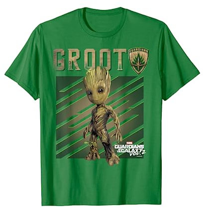 Marvel Guardians Vol. 2 Baby Groot Shield Graphic T-Shirt C1 T-Shirt