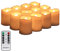 Monzana® LED Kerzen XL mit Timerfunktion 2-8H flackernde Flamme Fernbedienung mit Batterien Warmweiß Teelichter-Set 4,5CM Echtwachs Dimmbar Elektrisch